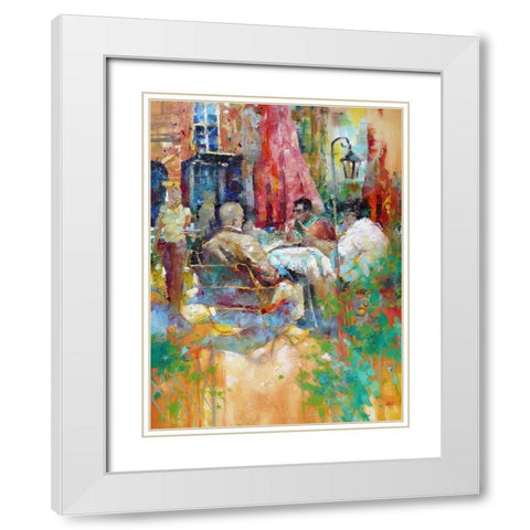 Autumn in Gdansk White Modern Wood Framed Art Print with Double Matting by Zakrynycny, Viktor