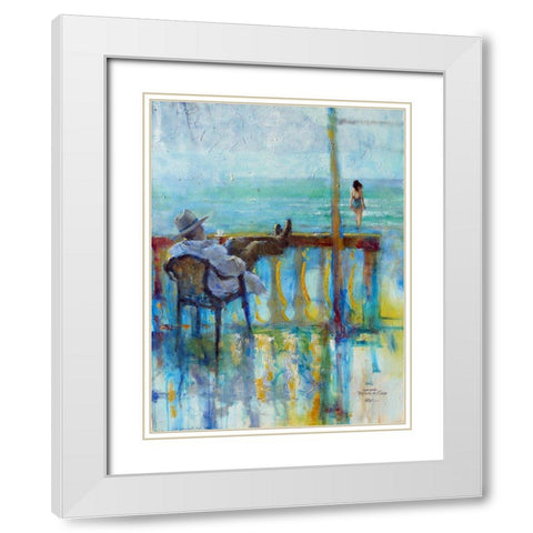 Memories from Gargano White Modern Wood Framed Art Print with Double Matting by Zakrynycny, Viktor