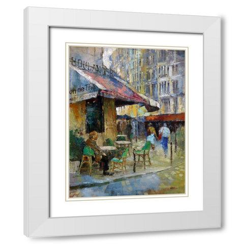 By an Old Baker White Modern Wood Framed Art Print with Double Matting by Zakrynycny, Viktor
