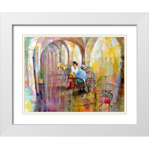 A Touch of Eternity White Modern Wood Framed Art Print with Double Matting by Zakrynycny, Viktor