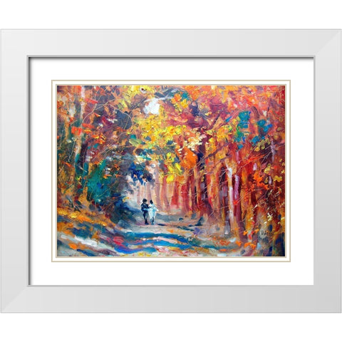 Where no Word are Needed White Modern Wood Framed Art Print with Double Matting by Zakrynycny, Viktor
