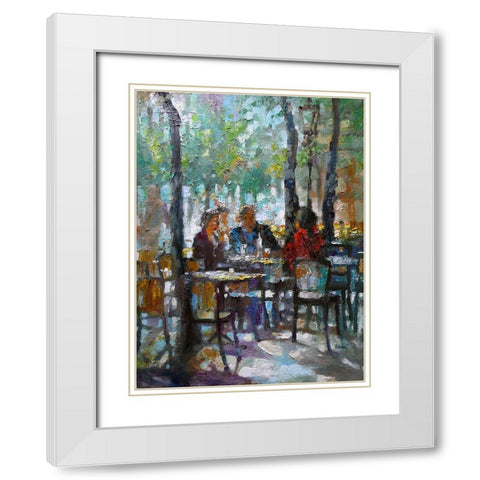 Summer Day  White Modern Wood Framed Art Print with Double Matting by Zakrynycny, Viktor
