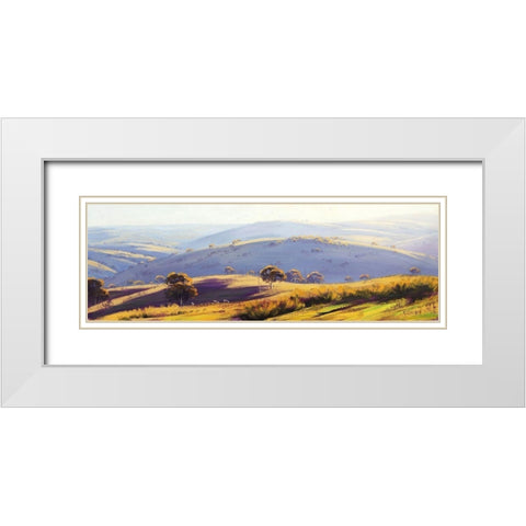 Kanimbla Valley White Modern Wood Framed Art Print with Double Matting by Gercken, Graham