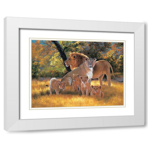 My Family White Modern Wood Framed Art Print with Double Matting by Roland, Henry