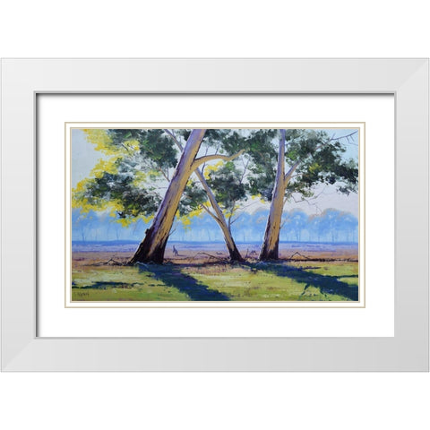 Australian Gums White Modern Wood Framed Art Print with Double Matting by Gercken, Graham