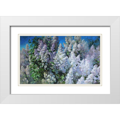 Fragrant White Modern Wood Framed Art Print with Double Matting by Rogozina, Svetlana