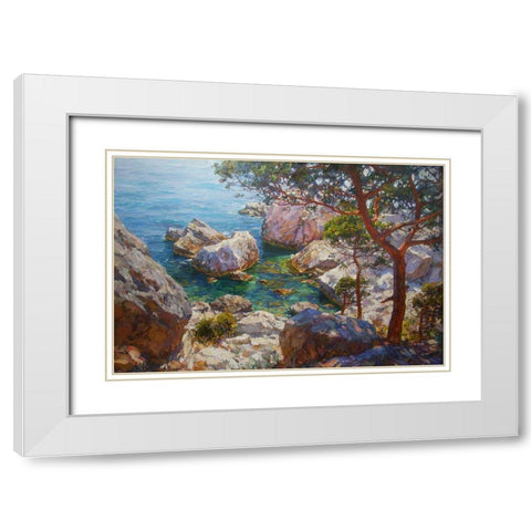 Rocky Coast X White Modern Wood Framed Art Print with Double Matting by Sviridov, Sergei