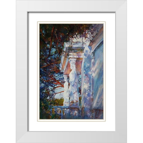 WhiteAntique  Statues White Modern Wood Framed Art Print with Double Matting by Sviridov, Sergei