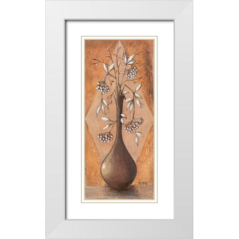 Flowers in the Vase II White Modern Wood Framed Art Print with Double Matting by Dahlke, Izabella