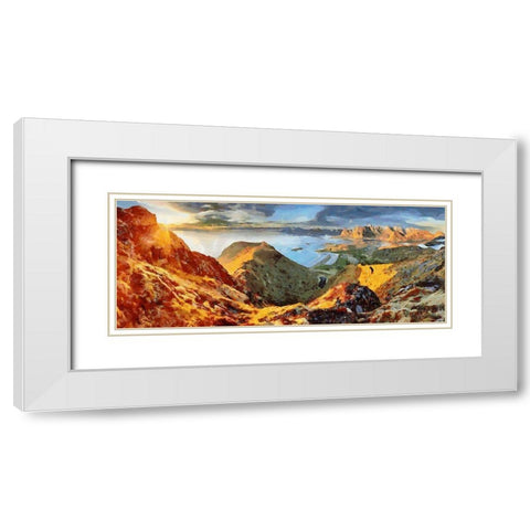 Faroe Islands II White Modern Wood Framed Art Print with Double Matting by Medeiros, Celito