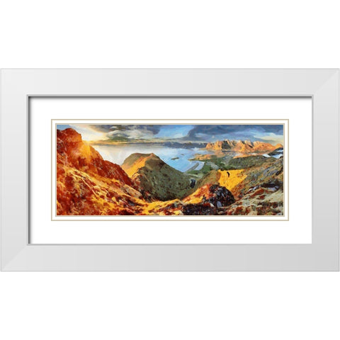 Faroe Islands II White Modern Wood Framed Art Print with Double Matting by Medeiros, Celito