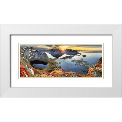 Faroe Islands III White Modern Wood Framed Art Print with Double Matting by Medeiros, Celito