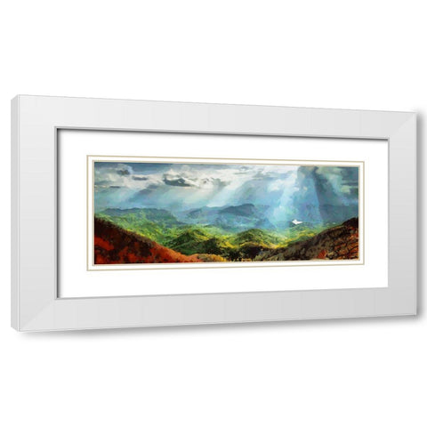 The Sun Illuminates Nature White Modern Wood Framed Art Print with Double Matting by Medeiros, Celito