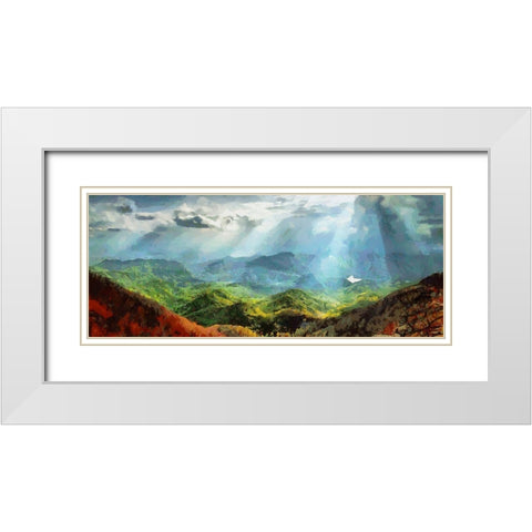The Sun Illuminates Nature White Modern Wood Framed Art Print with Double Matting by Medeiros, Celito