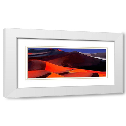 Red Dunes in Desert White Modern Wood Framed Art Print with Double Matting by Medeiros, Celito
