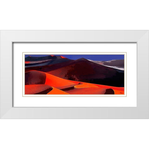 Red Dunes in Desert White Modern Wood Framed Art Print with Double Matting by Medeiros, Celito