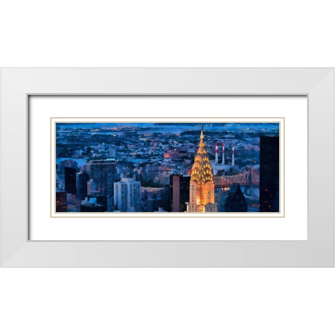 My lovely New York XXXIII White Modern Wood Framed Art Print with Double Matting by Medeiros, Celito