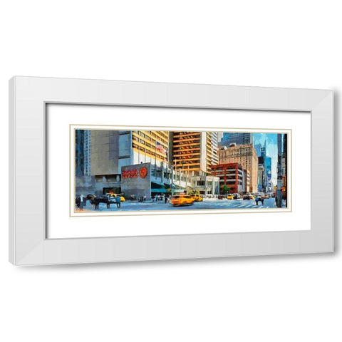 My lovely New York XXXVII White Modern Wood Framed Art Print with Double Matting by Medeiros, Celito