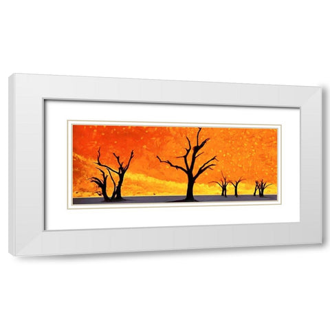Trees without Life White Modern Wood Framed Art Print with Double Matting by Medeiros, Celito