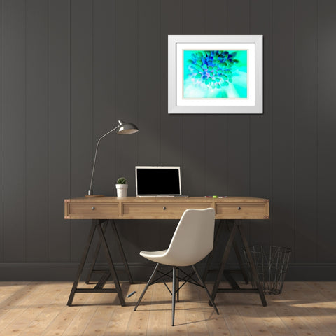 Green Bulbs White Modern Wood Framed Art Print with Double Matting by Grayscale