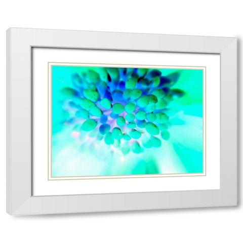 Green Bulbs White Modern Wood Framed Art Print with Double Matting by Grayscale