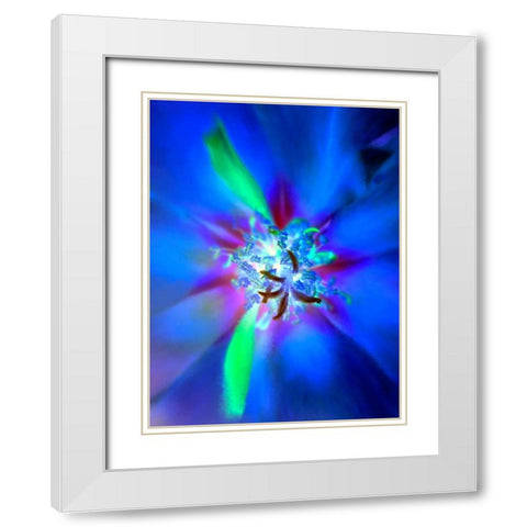 Nexus I White Modern Wood Framed Art Print with Double Matting by Grayscale