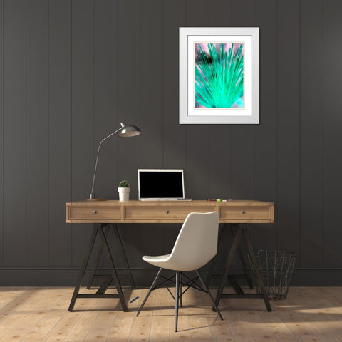 Green SpinesI White Modern Wood Framed Art Print with Double Matting by Grayscale