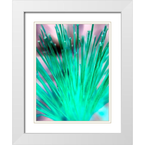 Green SpinesI White Modern Wood Framed Art Print with Double Matting by Grayscale