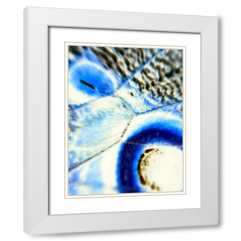 Stained Wing I White Modern Wood Framed Art Print with Double Matting by Grayscale