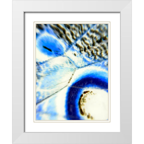 Stained Wing I White Modern Wood Framed Art Print with Double Matting by Grayscale