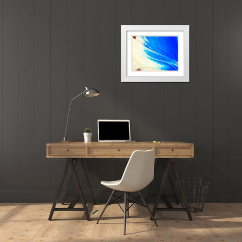 Stained Wing II White Modern Wood Framed Art Print with Double Matting by Grayscale