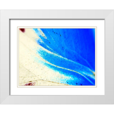 Stained Wing II White Modern Wood Framed Art Print with Double Matting by Grayscale