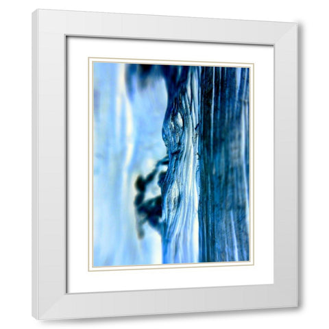 Blue Knots I White Modern Wood Framed Art Print with Double Matting by Grayscale