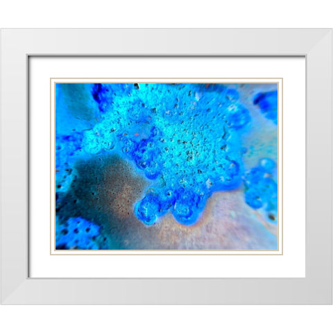Blue Oxide White Modern Wood Framed Art Print with Double Matting by Grayscale