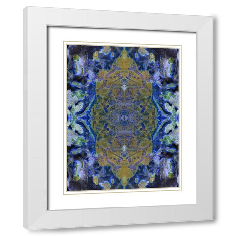 Sand Medallion I White Modern Wood Framed Art Print with Double Matting by Grayscale