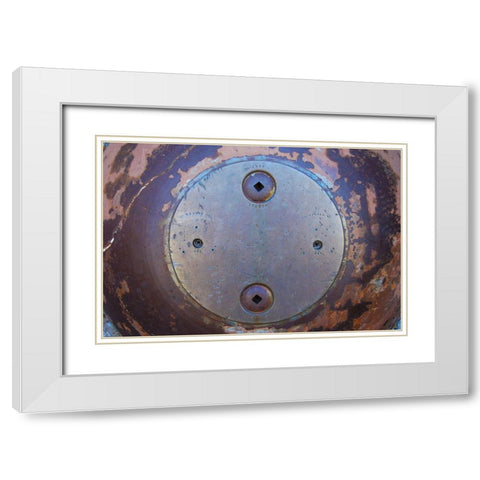 End Cap White Modern Wood Framed Art Print with Double Matting by Grayscale