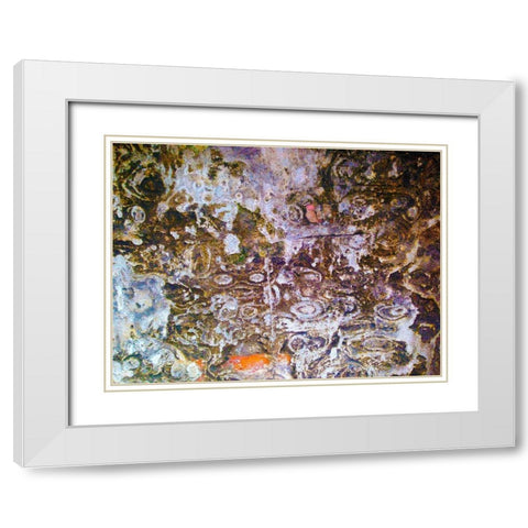 Eroded Stucco I White Modern Wood Framed Art Print with Double Matting by Grayscale