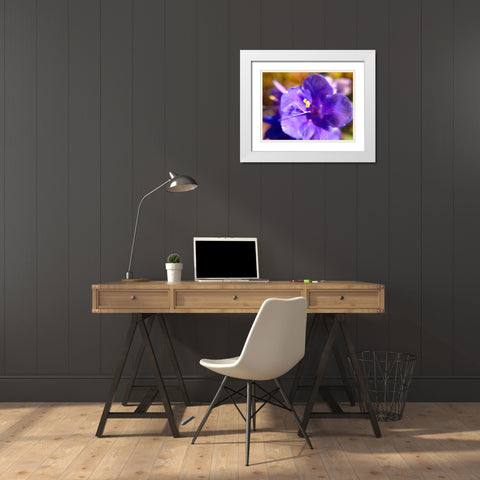 Purple Bloom I White Modern Wood Framed Art Print with Double Matting by Grayscale