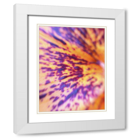Lava Leaf I White Modern Wood Framed Art Print with Double Matting by Grayscale