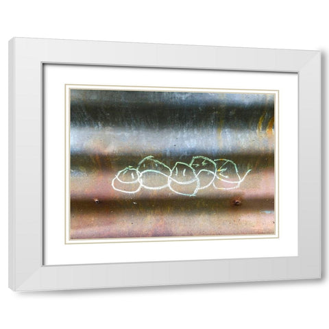 Emoji Faces I White Modern Wood Framed Art Print with Double Matting by Grayscale