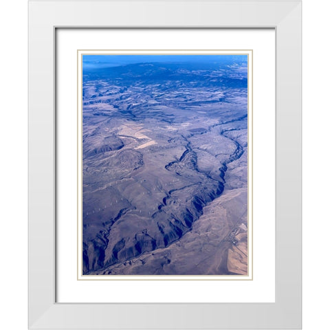 Wind Farm I White Modern Wood Framed Art Print with Double Matting by Grayscale