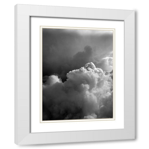 Cloudy Sky IV White Modern Wood Framed Art Print with Double Matting by Grayscale