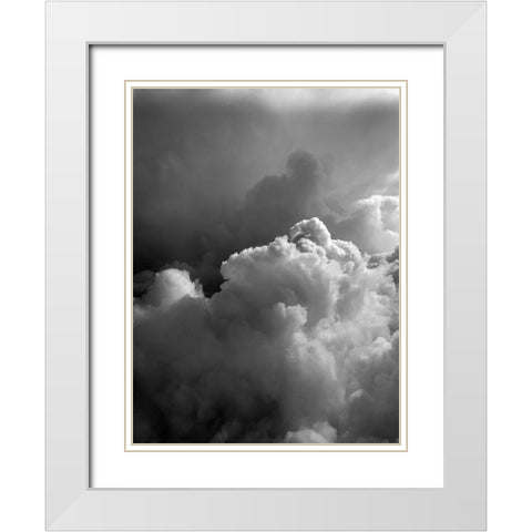Cloudy Sky IV White Modern Wood Framed Art Print with Double Matting by Grayscale