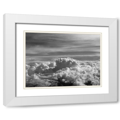 Cloudy Sky VII White Modern Wood Framed Art Print with Double Matting by Grayscale