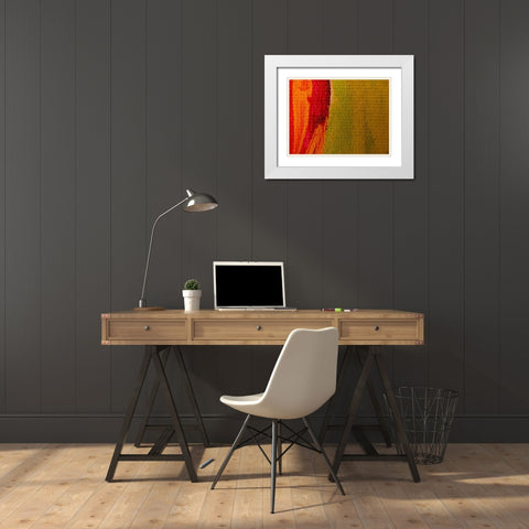 Canvas Closeup I White Modern Wood Framed Art Print with Double Matting by Grayscale