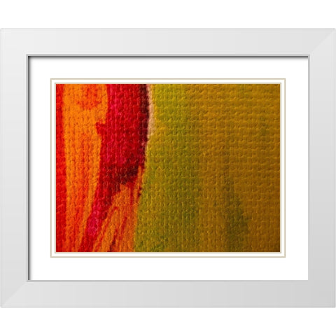 Canvas Closeup I White Modern Wood Framed Art Print with Double Matting by Grayscale