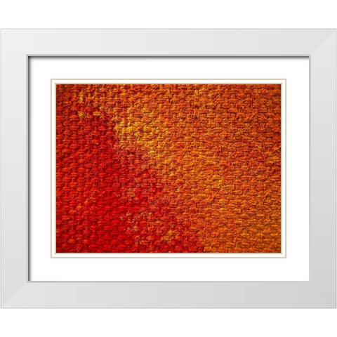 Canvas Closeup II White Modern Wood Framed Art Print with Double Matting by Grayscale