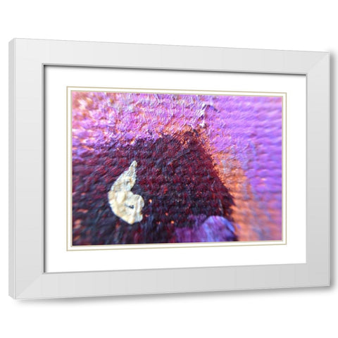 Paint Closeup III White Modern Wood Framed Art Print with Double Matting by Grayscale