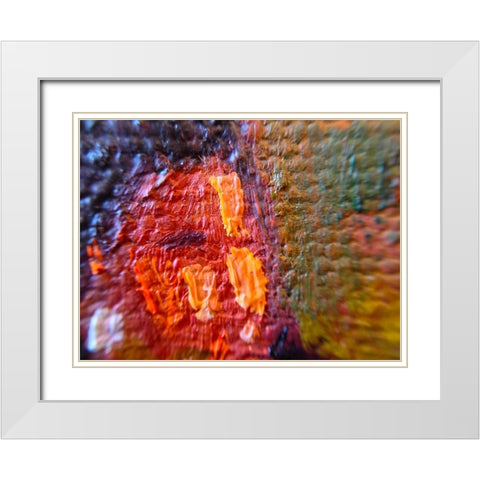 Paint Closeup VIII White Modern Wood Framed Art Print with Double Matting by Grayscale