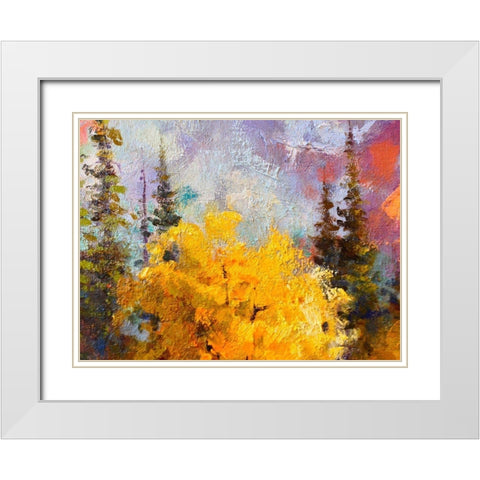 Paint Closeup XI White Modern Wood Framed Art Print with Double Matting by Grayscale